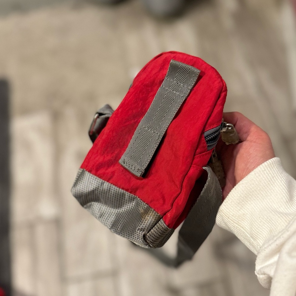 Samsonite Mini Red & Gray Backpack Crossbody Bag - image 2